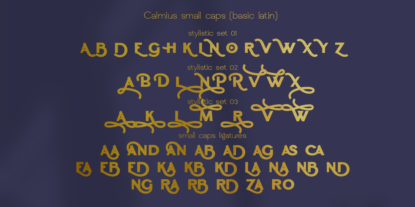 Beispiel einer Calmius Sans-Schriftart #7